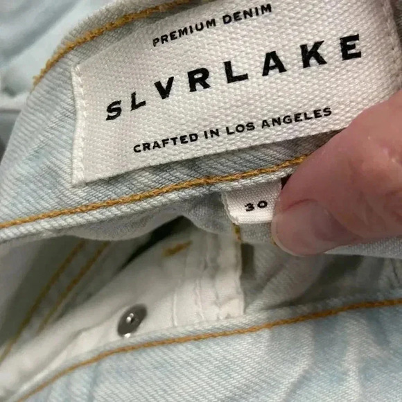 NWT SLVRLAKE Grace Twisted Seam Wide Leg Jeans size 30 - Picture 9 of 14